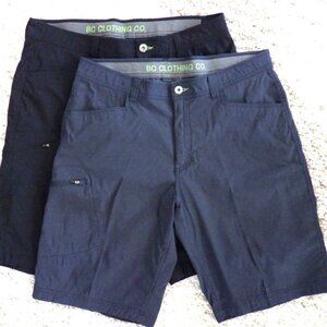 BC Clothing Co Men's Expedition Shorts Black & Blue 2 Pcs Size 36 Outdoors Chino
